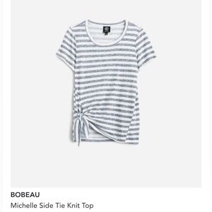 BOBEAI LIKE NEW XL SIDE KNIT TOP STITCHFIX EUC STRIPE NAUTICAL SHORT SLEEVE PLUS